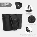 G4Free - G4Free Puffer  Tote Bag with Zipper Compartments, Expandable Handbag -TN25B522B
