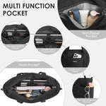 G4Free - G4Free Puffer  Tote Bag with Zipper Compartments, Expandable Handbag -TN25B522B