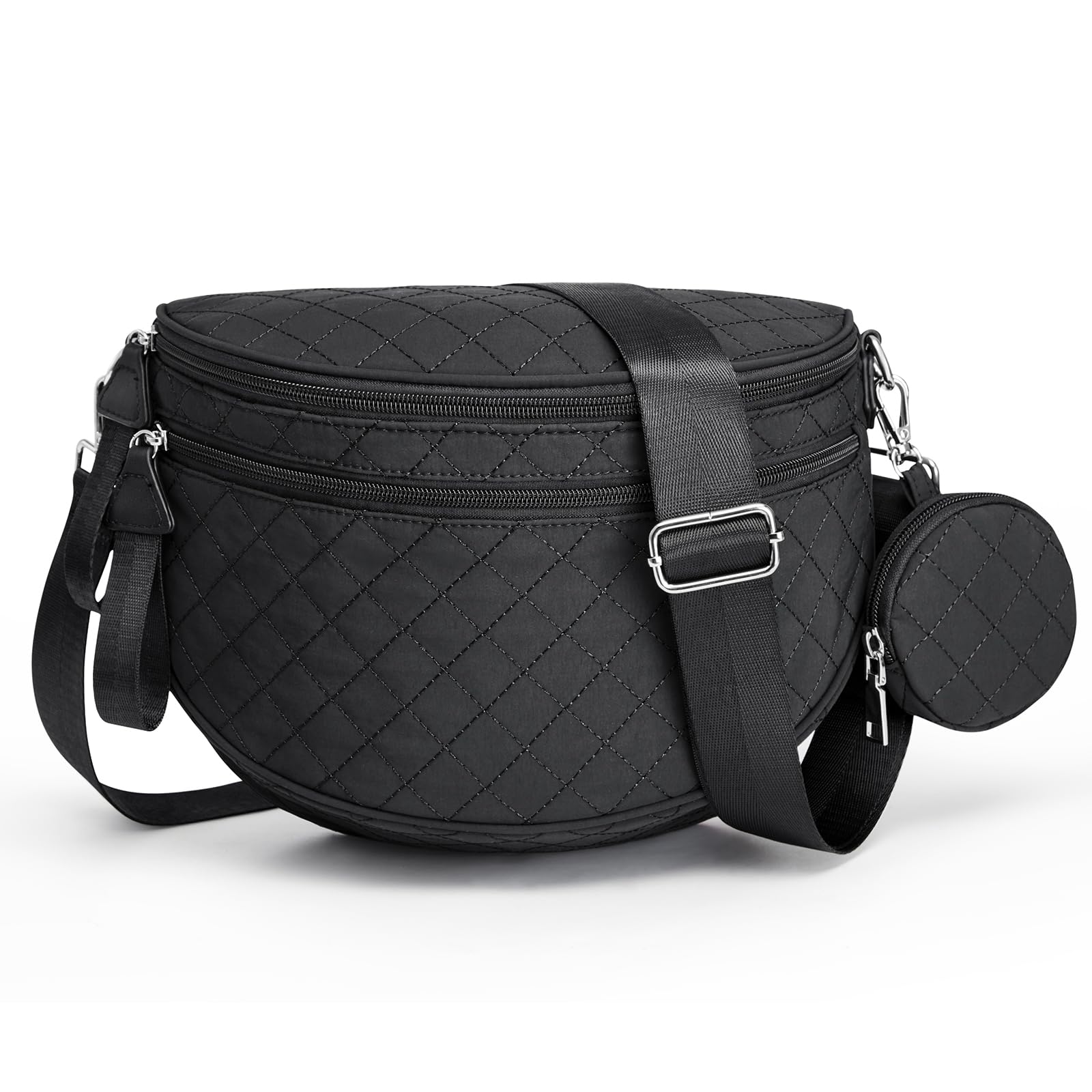 G4Free - G4Free Quilted Bum Bag Spacious Nylon with Removable Pouch -TN25B574A