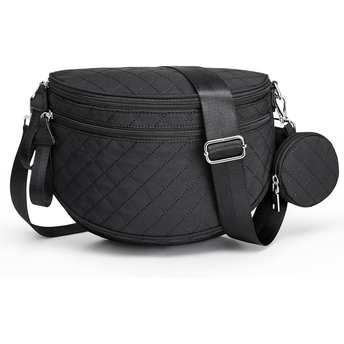 G4Free - G4Free Quilted Bum Bag Spacious Nylon with Removable Pouch -TN25B574B