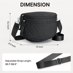G4Free - G4Free Quilted Bum Bag Spacious Nylon with Removable Pouch -TN25B574B