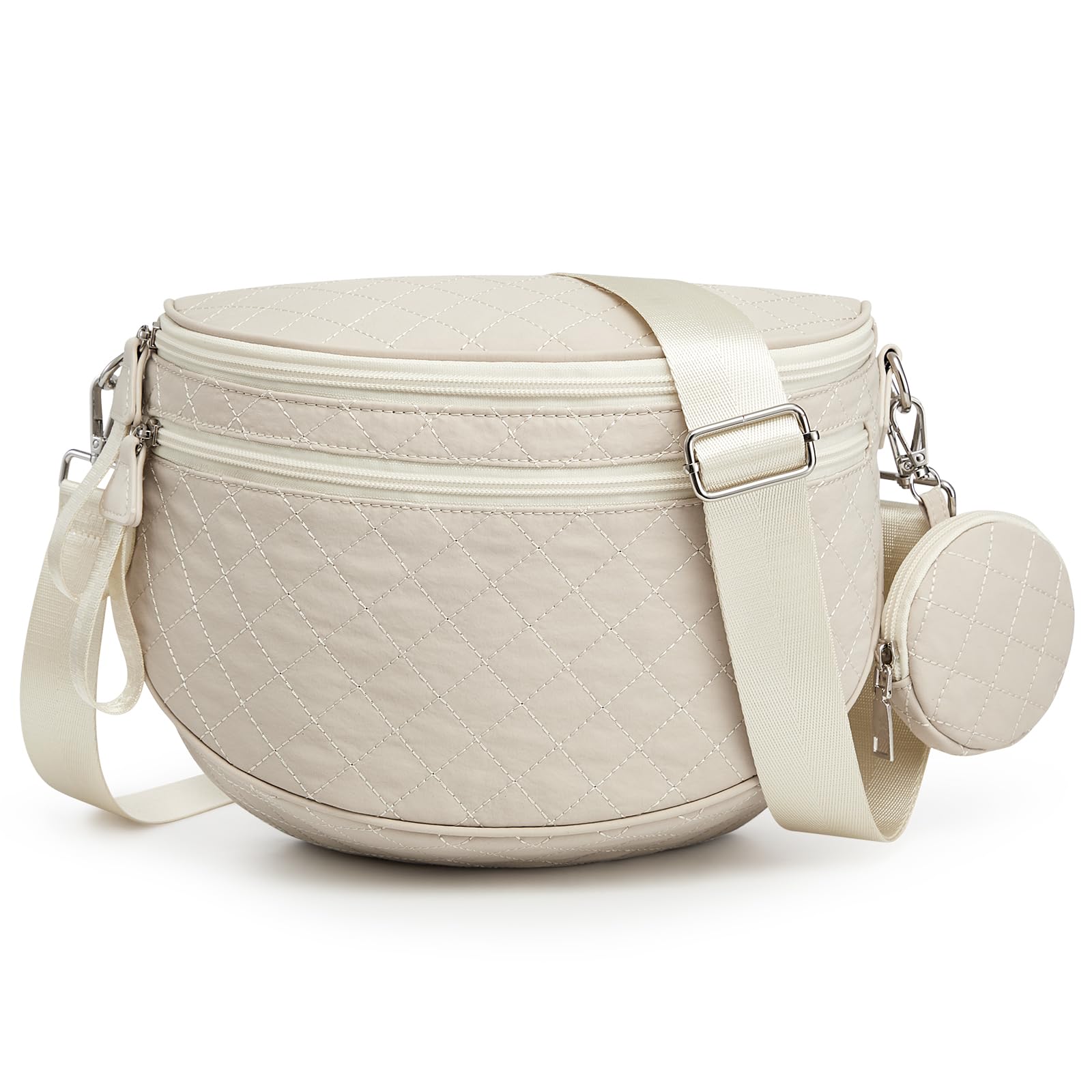 G4Free - G4Free Quilted Bum Bag Spacious Nylon with Removable Pouch -TN25B574B