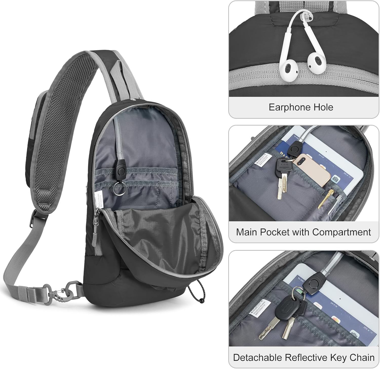 G4Free - G4Free RFID Blocking Lightweight Crossbody Chest Shoulder Bag -TN23B317D