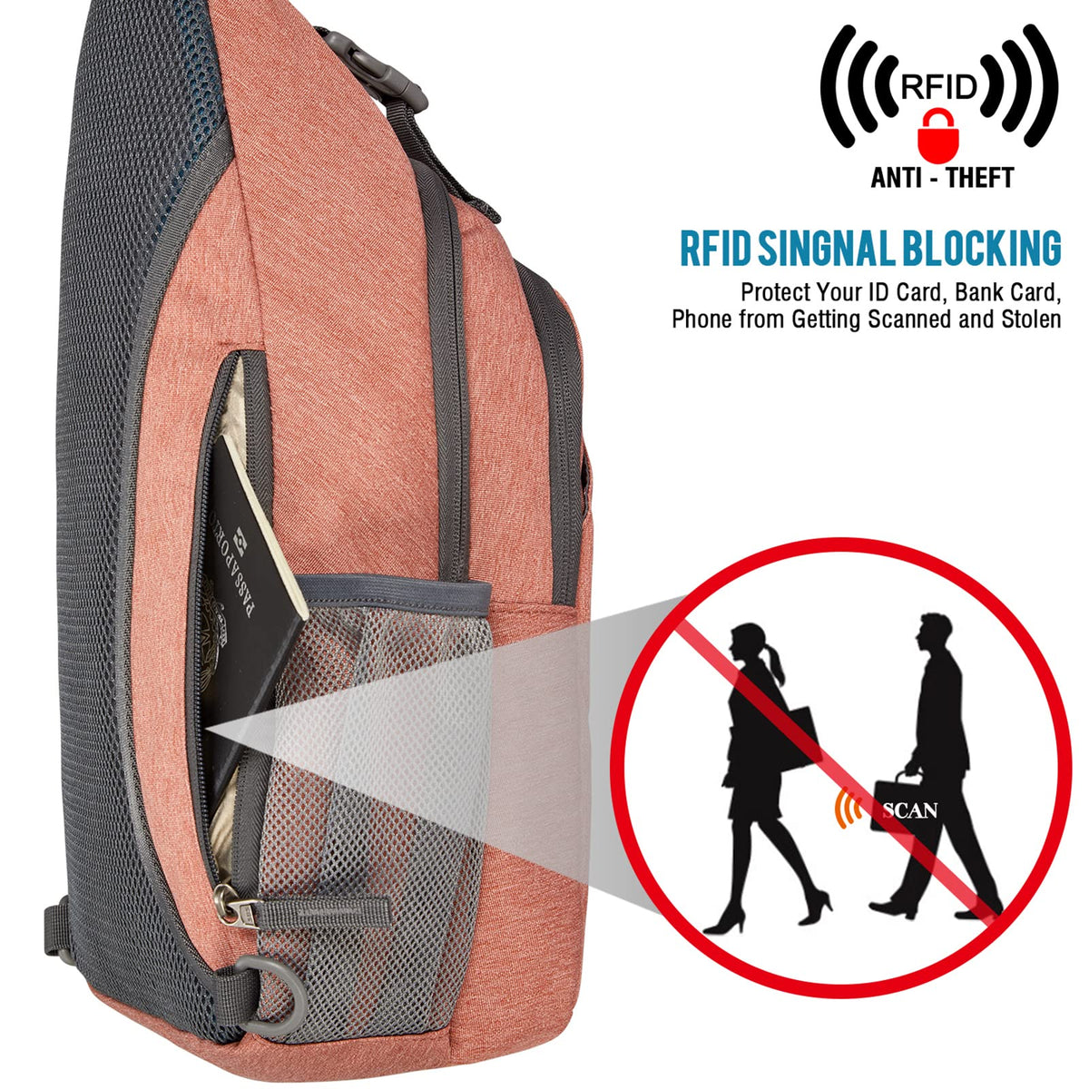 G4Free - G4Free RFID Blocking Sling Bag -D02V743C