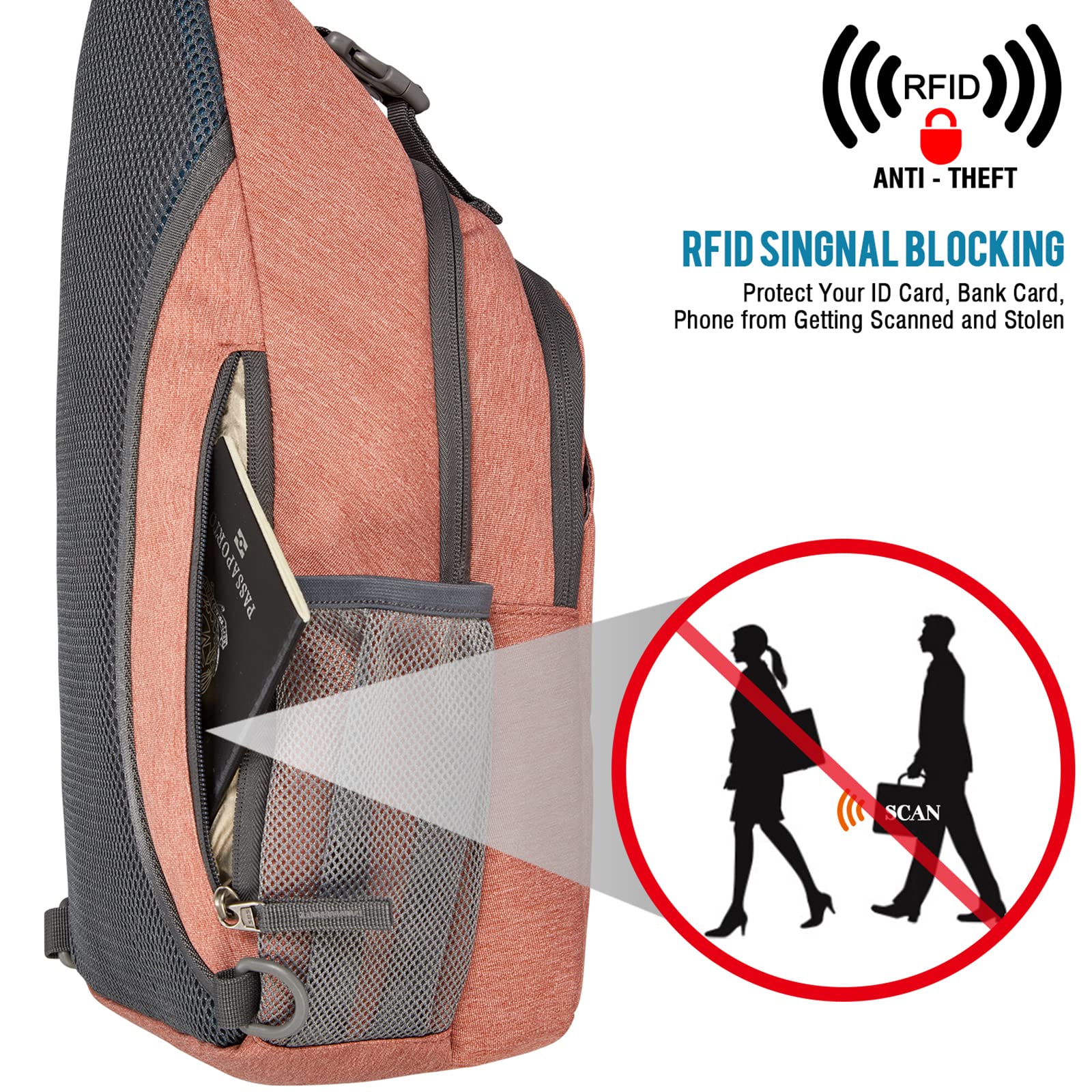 G4Free - G4Free RFID Blocking Sling Bag -D02V743C