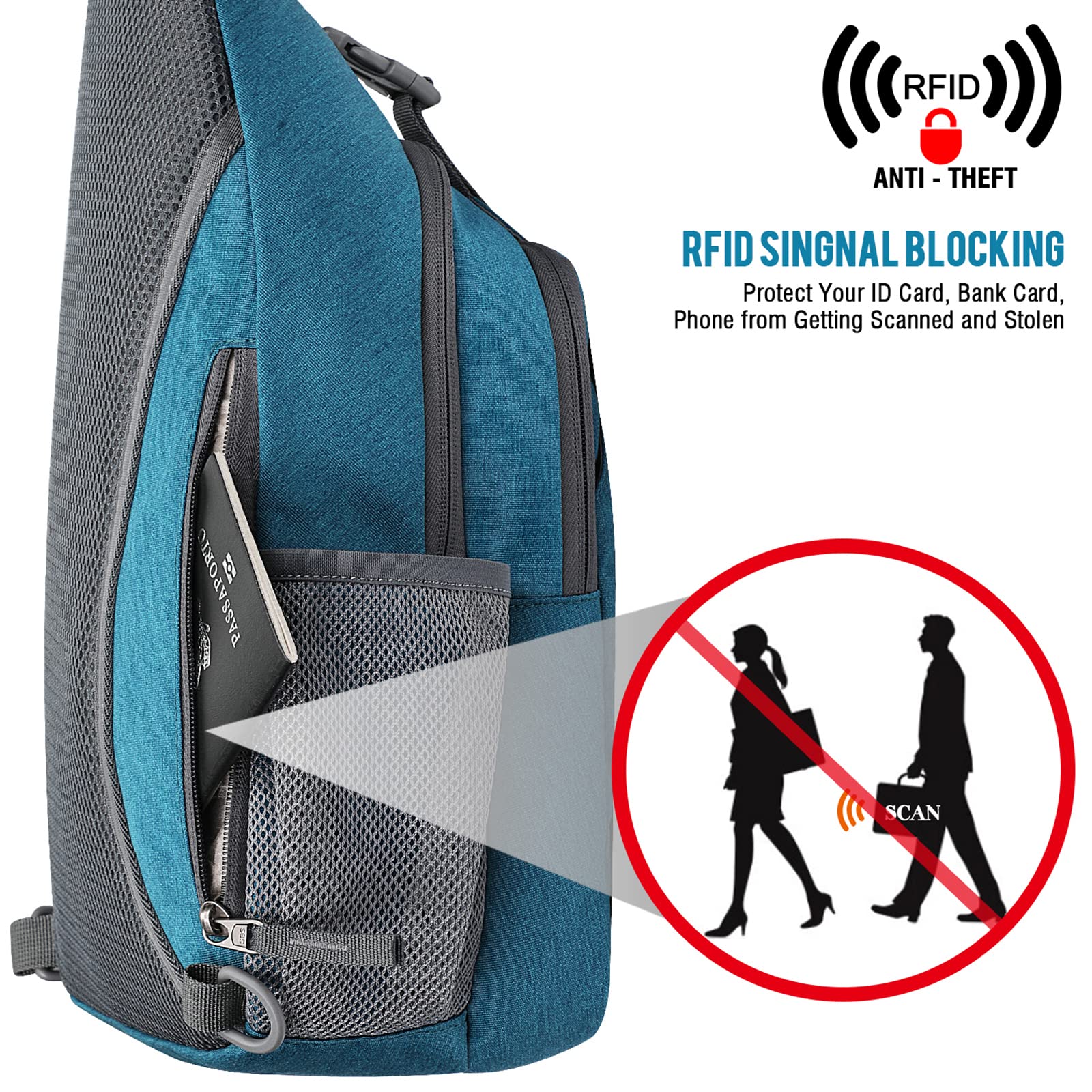 G4Free - G4Free RFID Blocking Sling Bag -D02V743C
