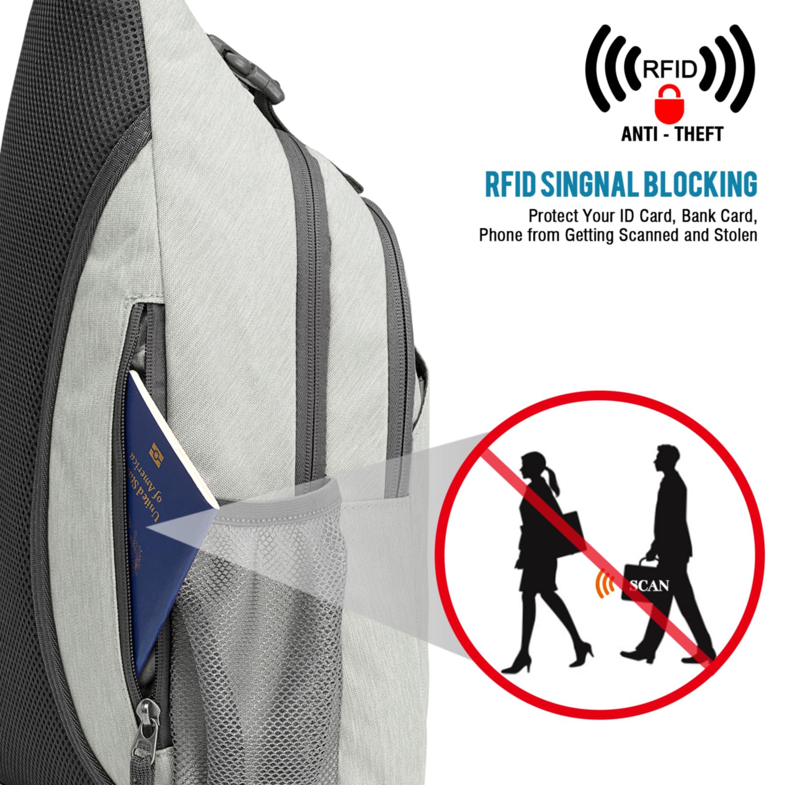 G4Free - G4Free RFID Blocking Sling Bag -D02V743C
