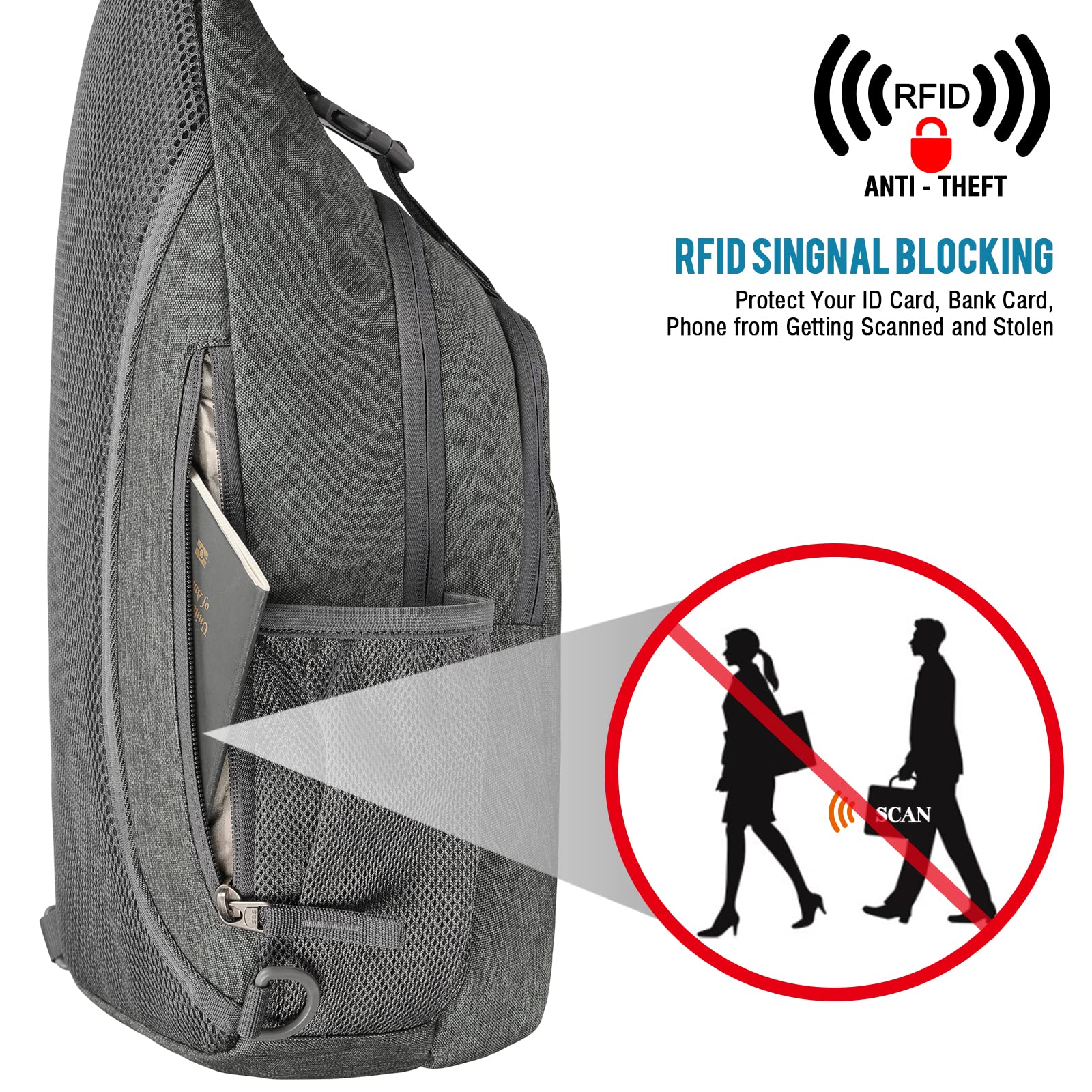 G4Free - G4Free RFID Blocking Sling Bag -D02V743C