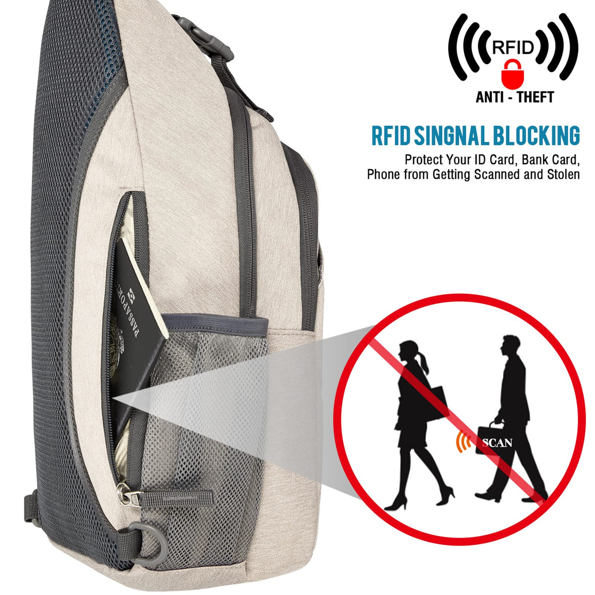 G4Free - G4Free RFID Blocking Sling Bag -D02V743C