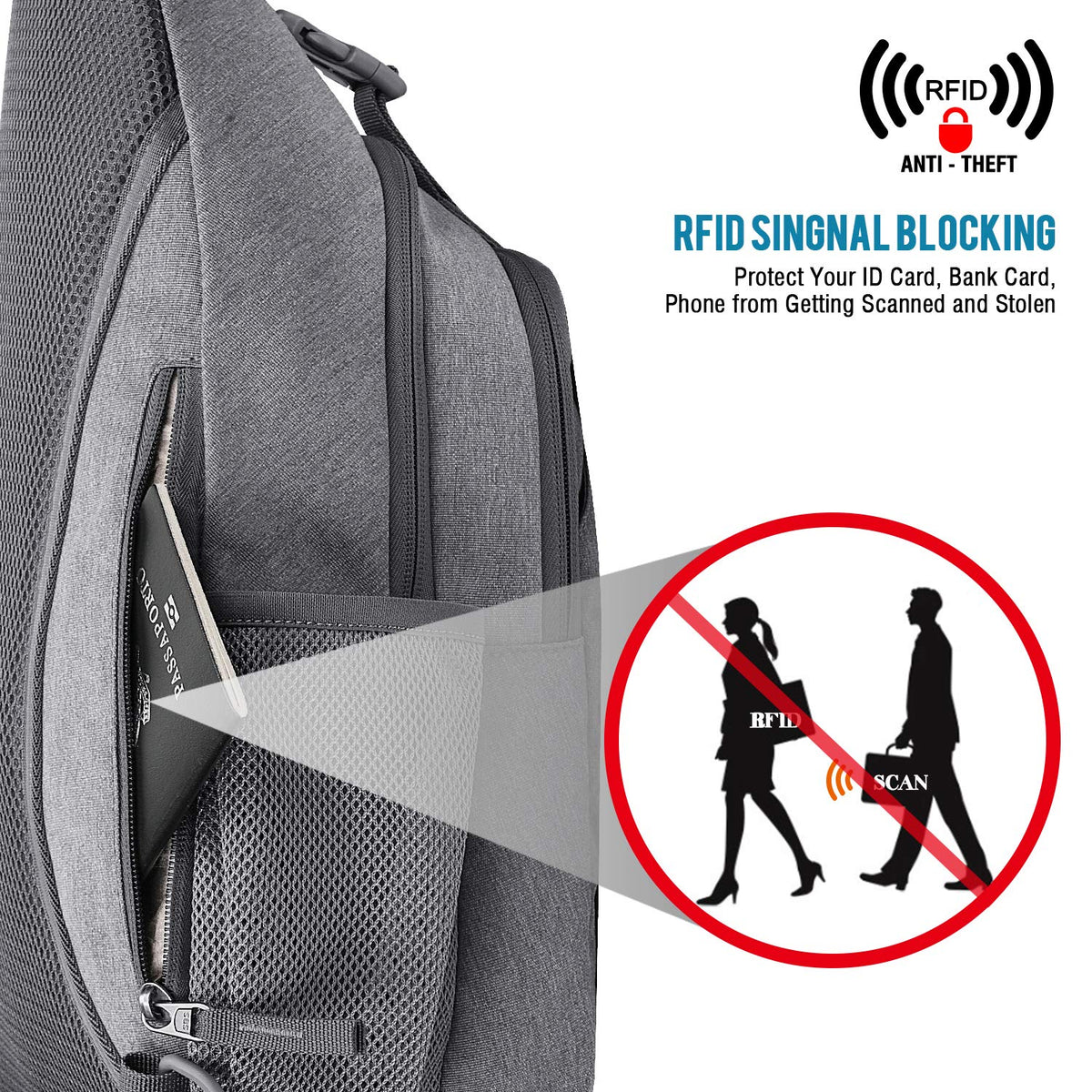 G4Free - G4Free RFID Blocking Sling Bag -D02V743C
