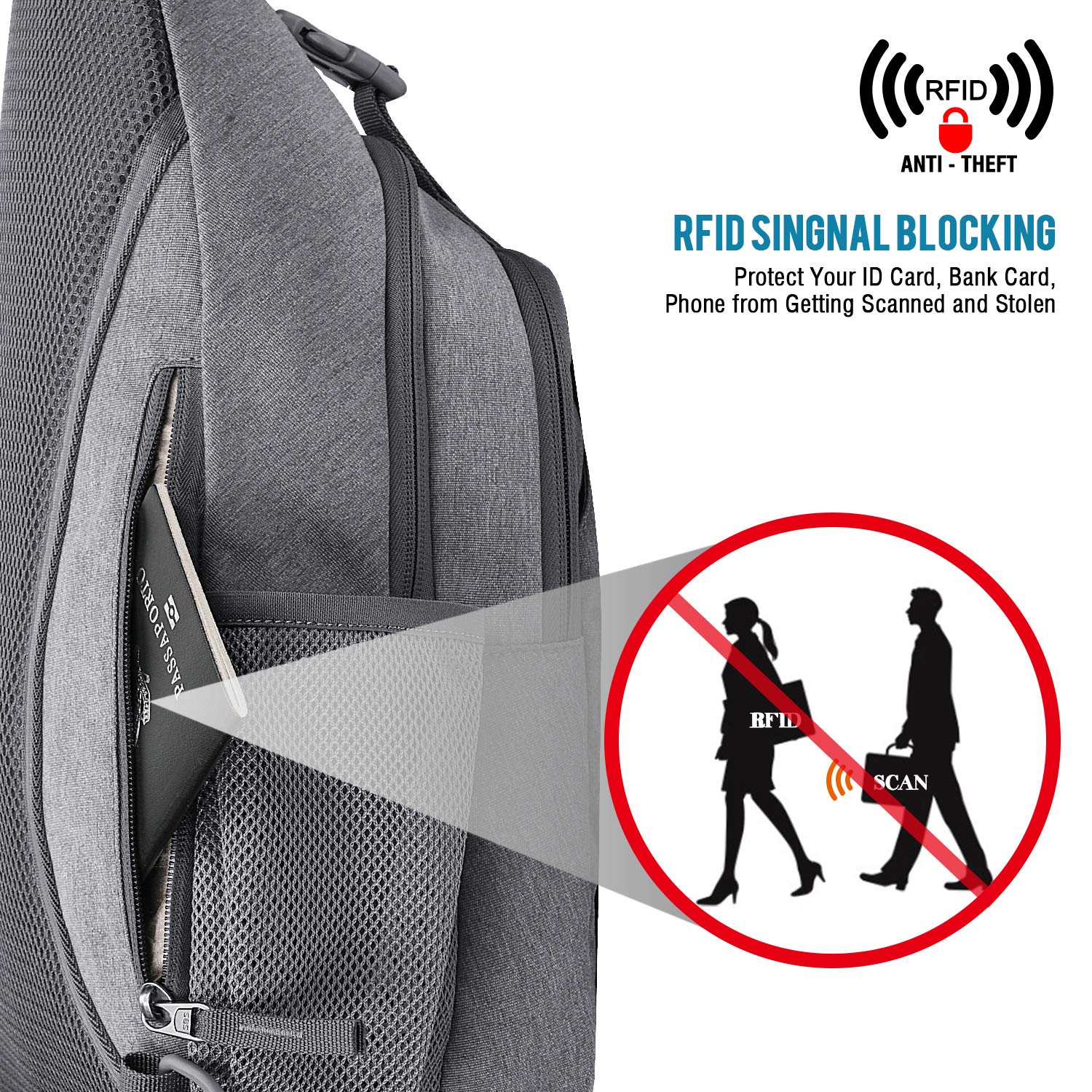 G4Free - G4Free RFID Blocking Sling Bag -D02V743C