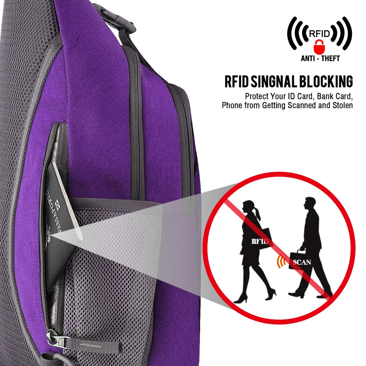 G4Free - G4Free RFID Blocking Sling Bag -D02V743C