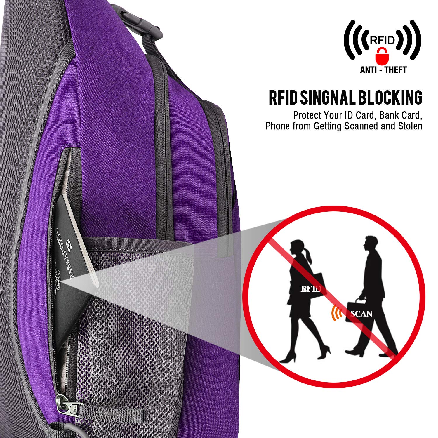 G4Free - G4Free RFID Blocking Sling Bag -D02V743C