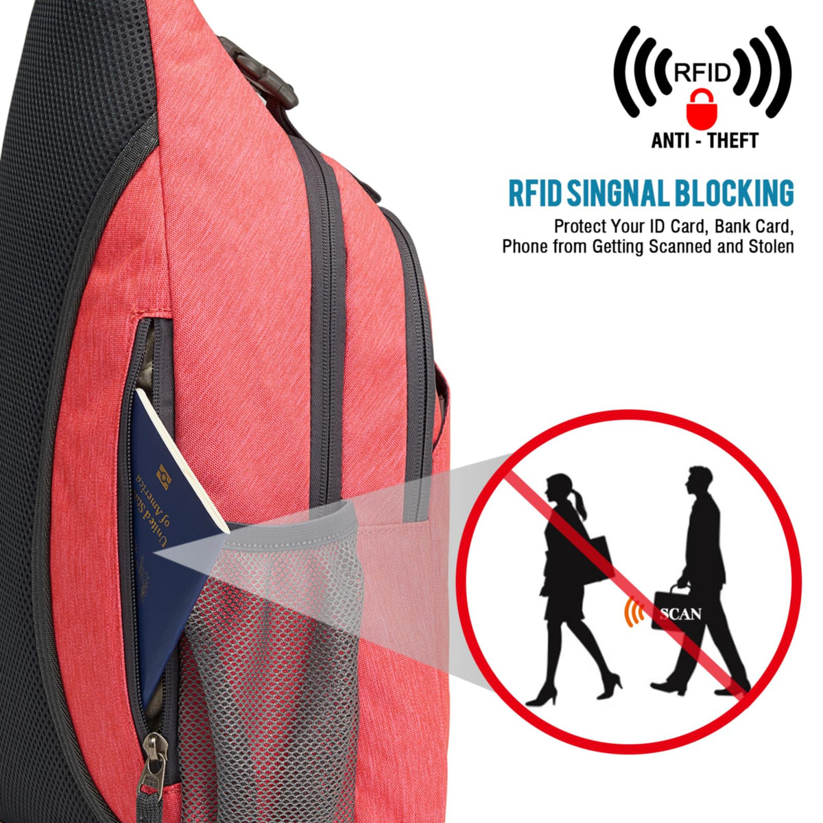 G4Free - G4Free RFID Blocking Sling Bag -D02V743C