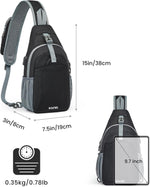 G4Free - G4Free RFID Crossbody Sling Backpack with USB Charging Port -TN23B273C