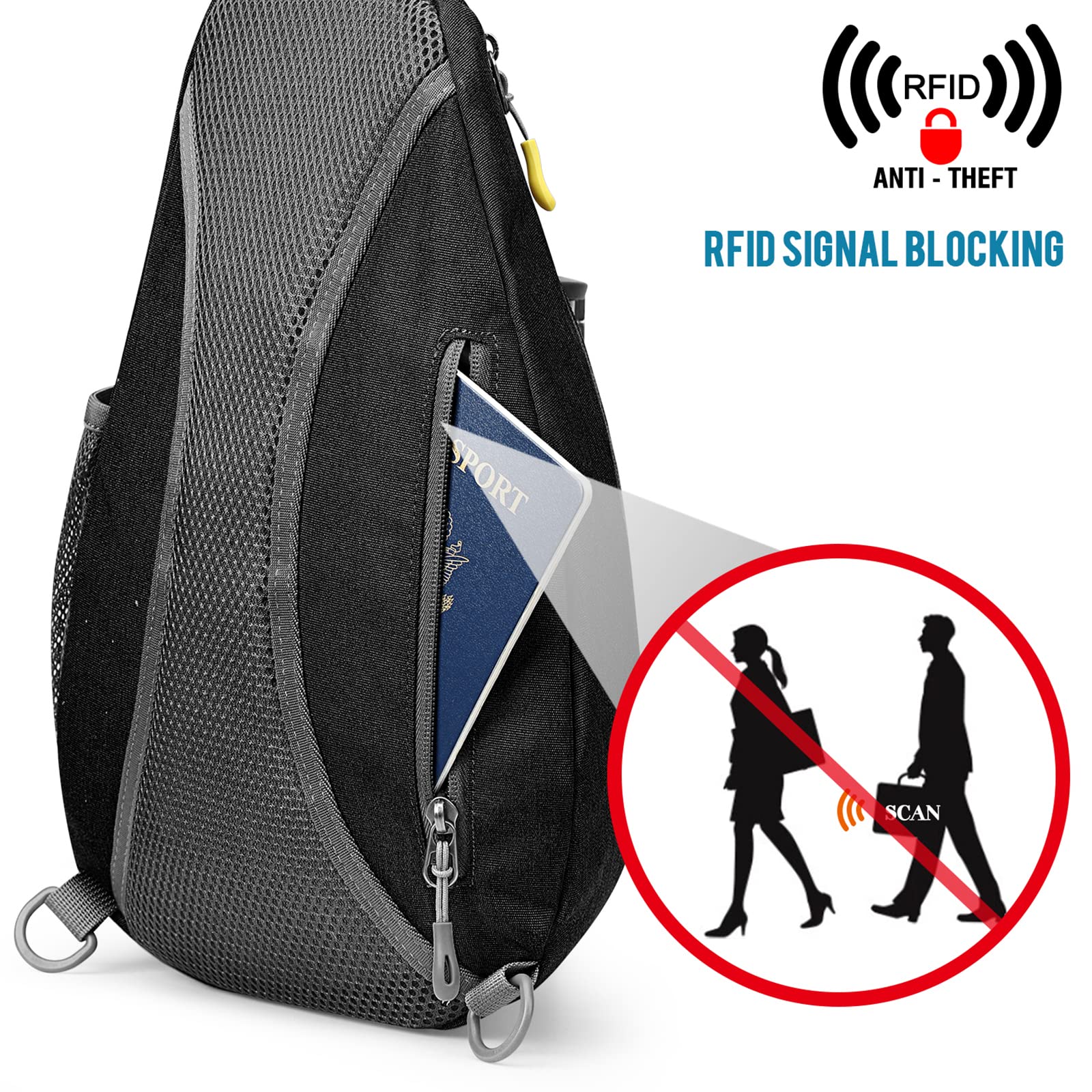 G4Free - G4Free RFID Sling Bag Crossbody Backpack -D02V708F