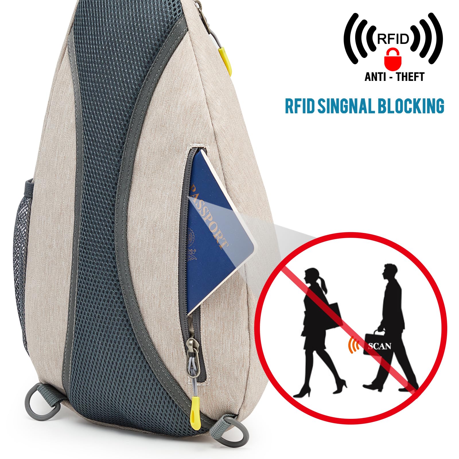 G4Free - G4Free RFID Sling Bag Crossbody Backpack -D02V708F