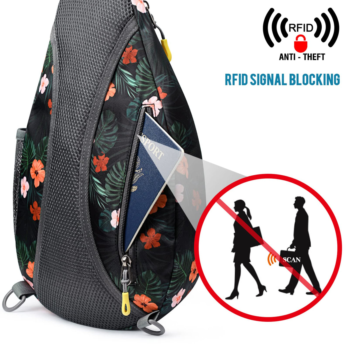G4Free - G4Free RFID Sling Bag Crossbody Backpack -D02V708F