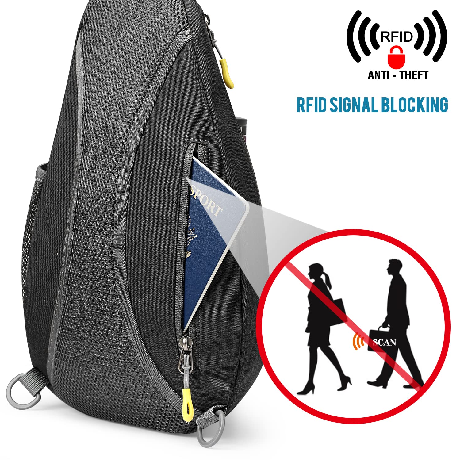 G4Free - G4Free RFID Sling Bag Crossbody Backpack -D02V708F