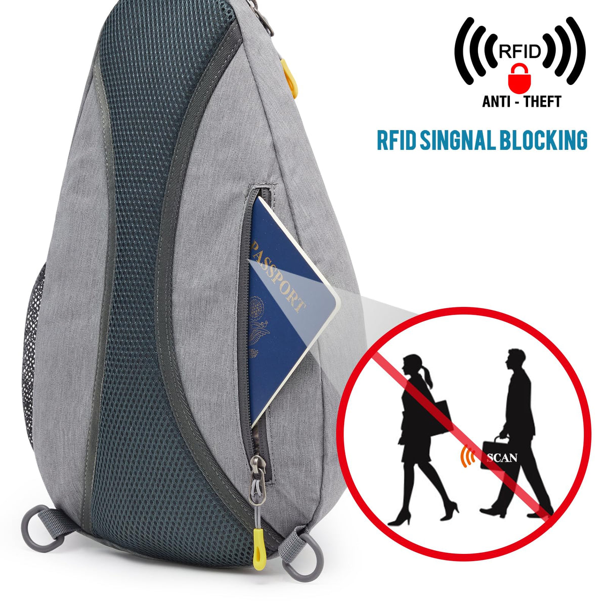 G4Free - G4Free RFID Sling Bag Crossbody Backpack -D02V708F