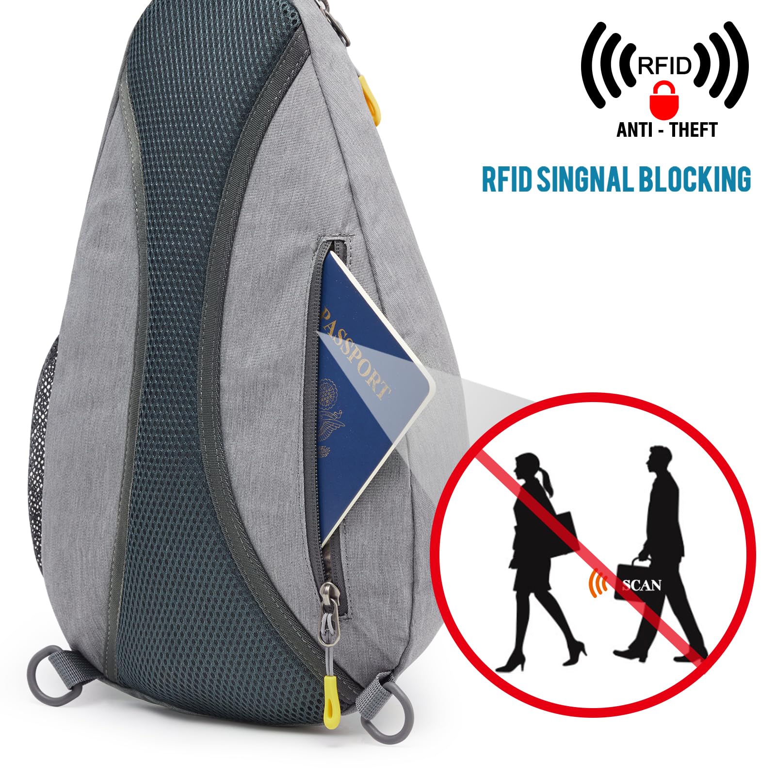 G4Free - G4Free RFID Sling Bag Crossbody Backpack -D02V708F