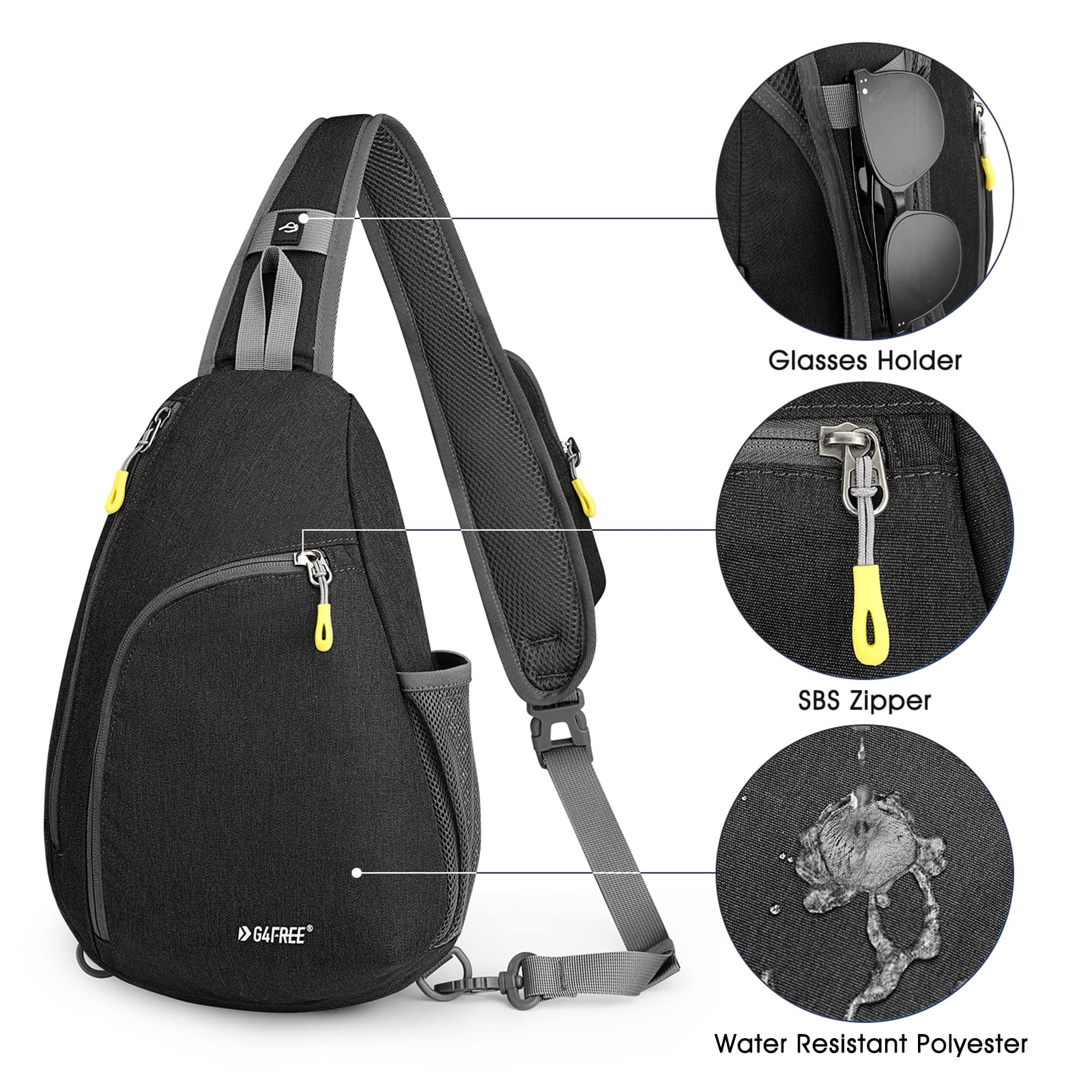 G4Free - G4Free RFID Sling Bag Crossbody Backpack -D02V708F