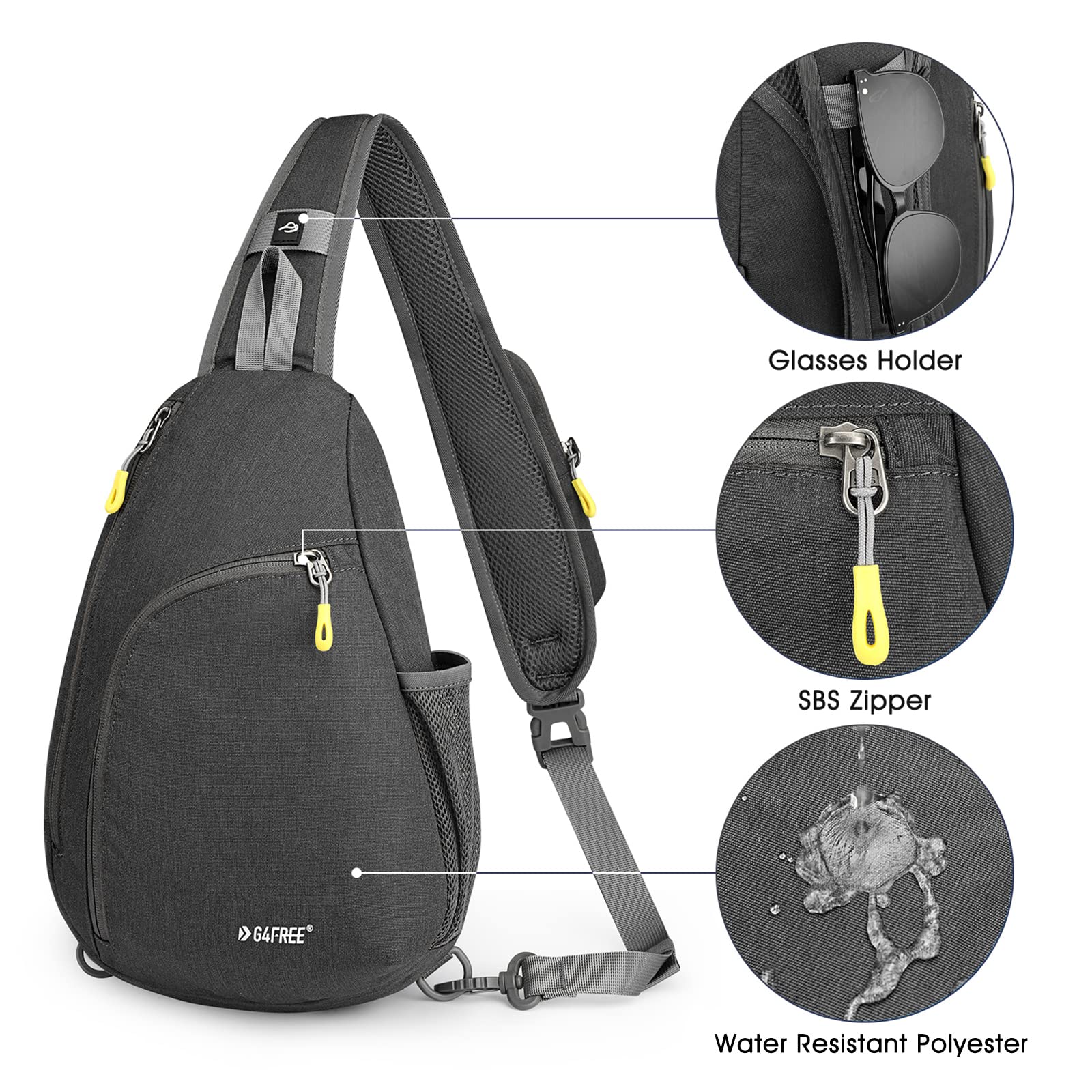 G4Free - G4Free RFID Sling Bag Crossbody Backpack -D02V708F