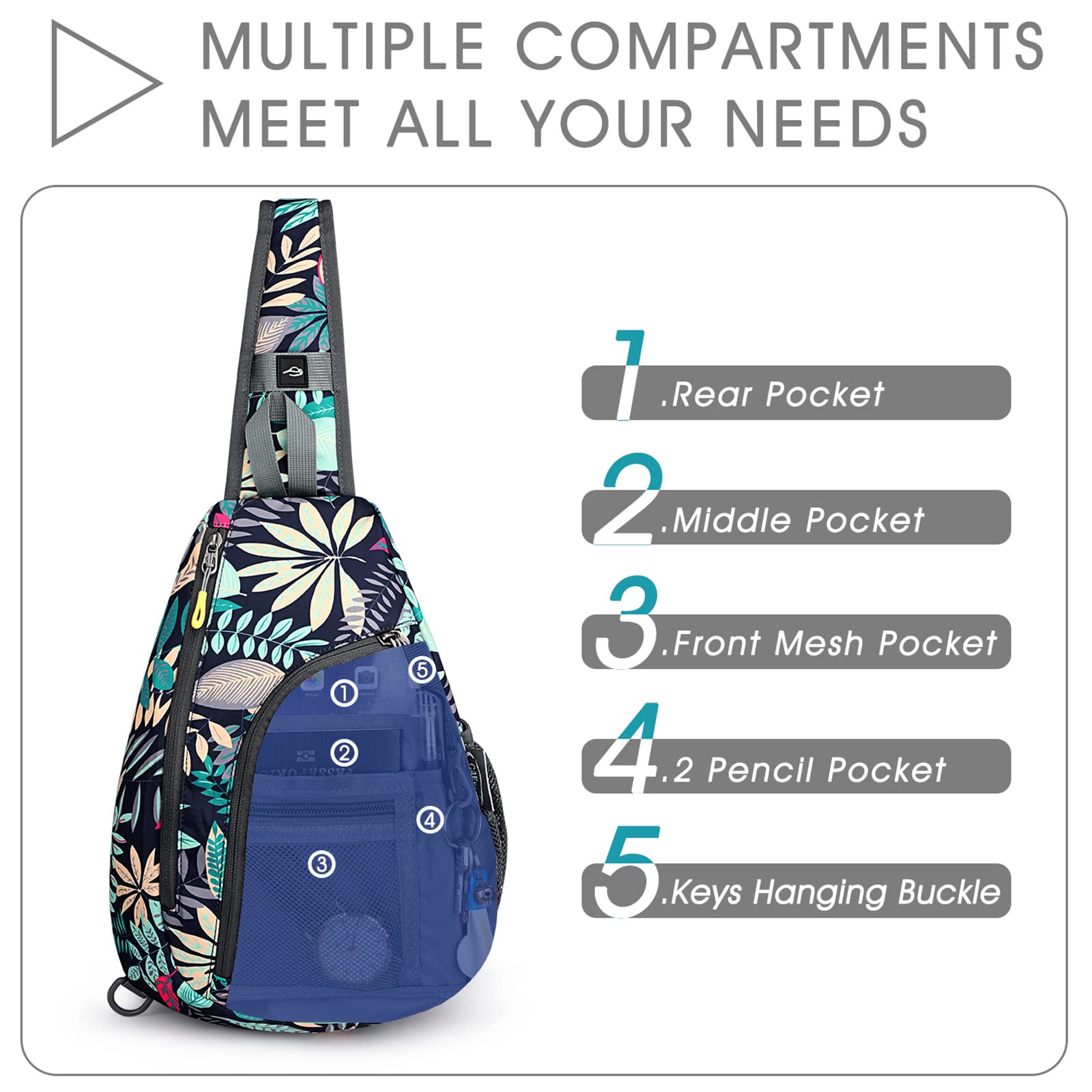 G4Free - G4Free RFID Sling Bag Crossbody Backpack -D02V708F