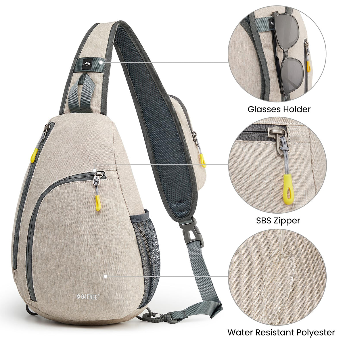 G4Free - G4Free RFID Sling Bag Crossbody Backpack -D02V708F