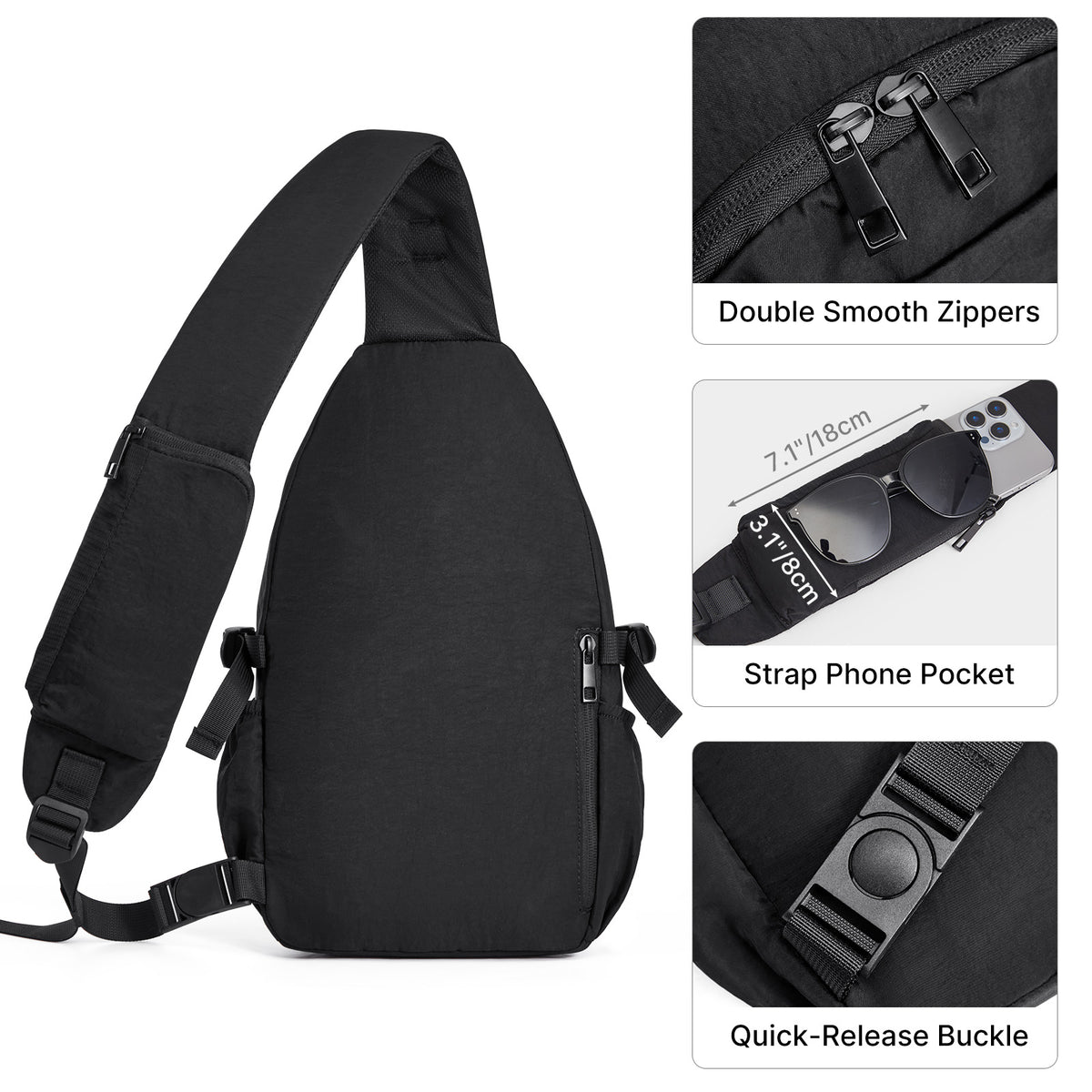 G4Free - G4Free RFID Sling Bag – Small Crossbody Hiking Bag -TN25B618A