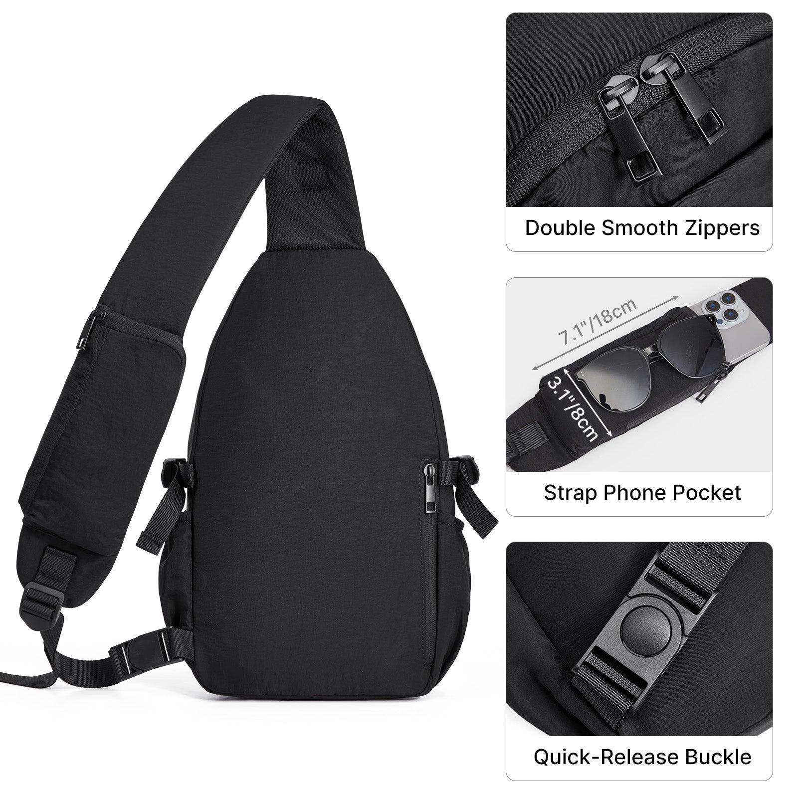 G4Free - G4Free RFID Sling Bag – Small Crossbody Hiking Bag -TN25B618A