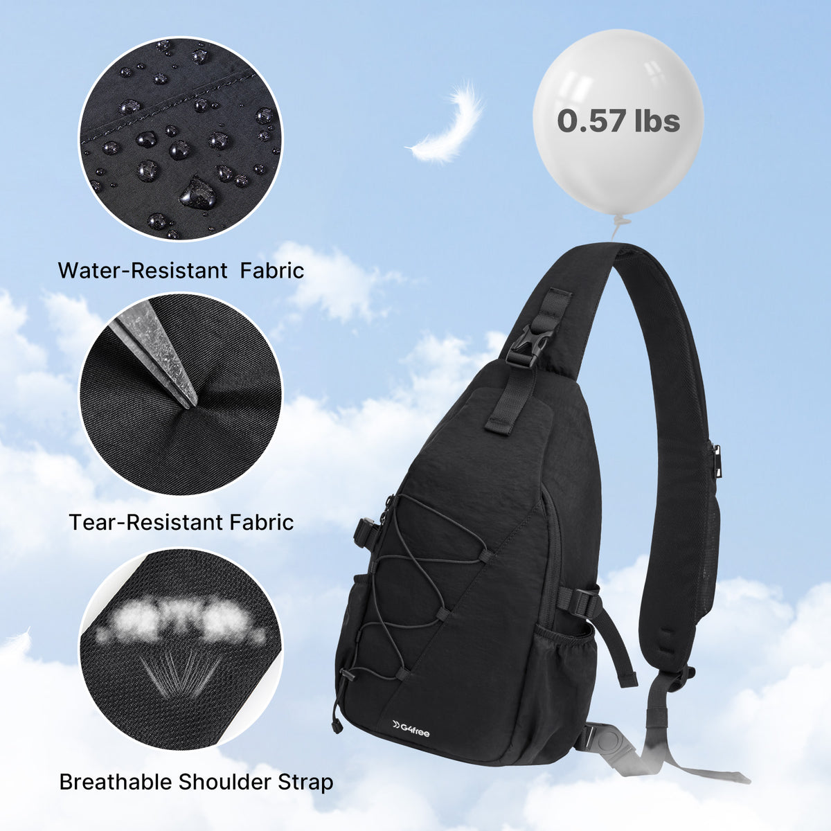 G4Free - G4Free RFID Sling Bag – Small Crossbody Hiking Bag -TN25B618A