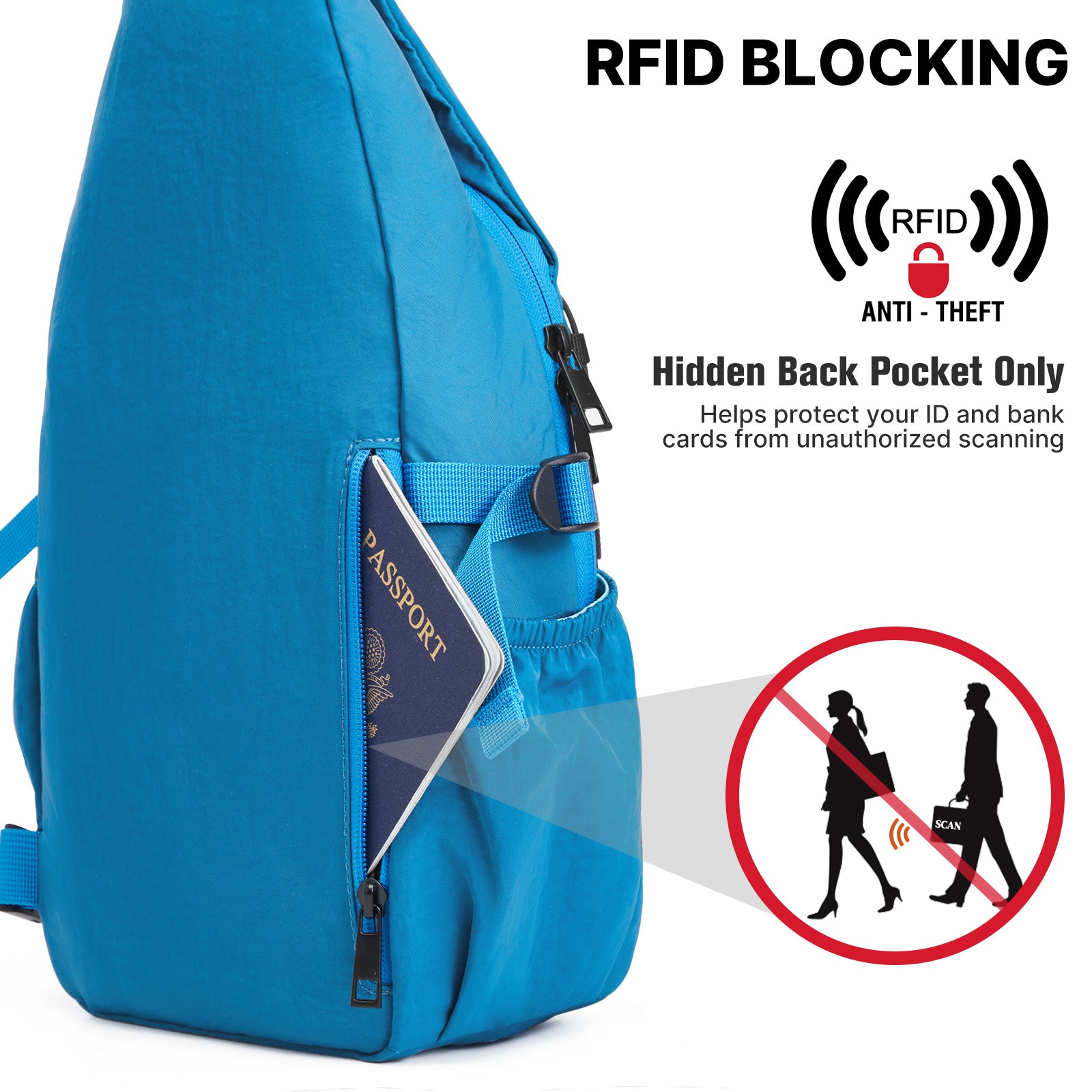 G4Free - G4Free RFID Sling Bag – Small Crossbody Hiking Bag -TN25B618A