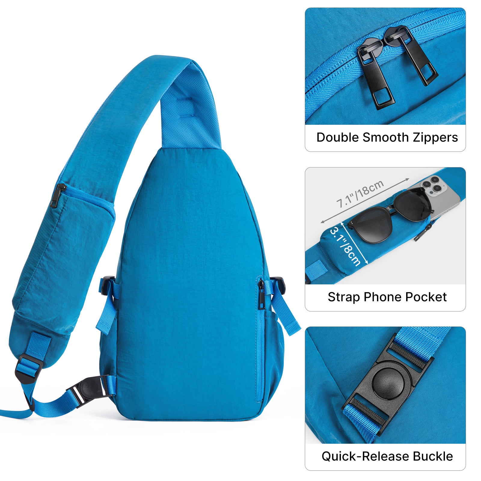 G4Free - G4Free RFID Sling Bag – Small Crossbody Hiking Bag -TN25B618A
