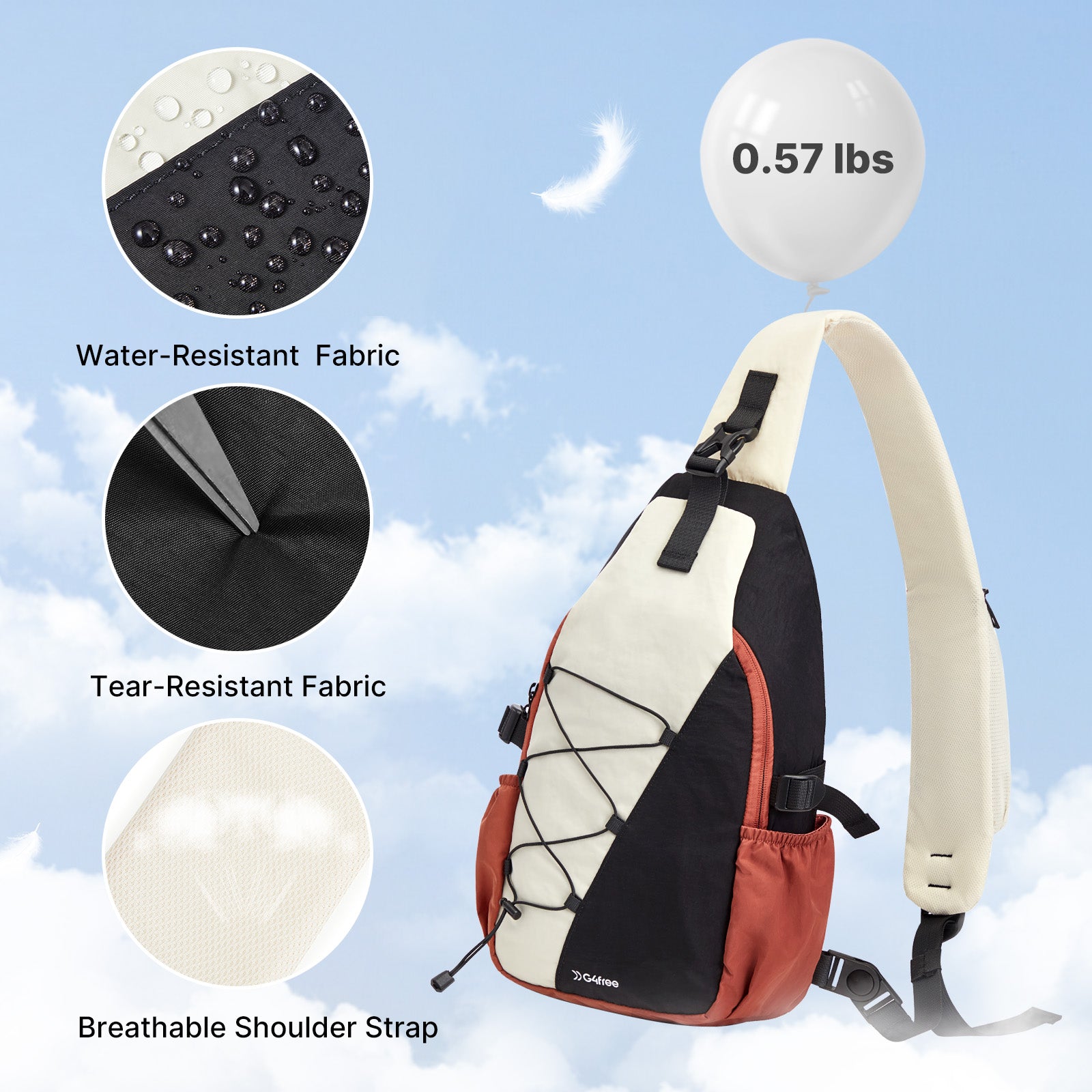 G4Free - G4Free RFID Sling Bag – Small Crossbody Hiking Bag -TN25B618A