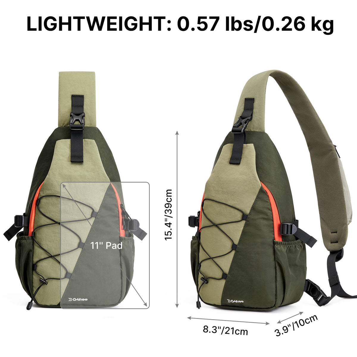 G4Free - G4Free RFID Sling Bag – Small Crossbody Hiking Bag -TN25B618A