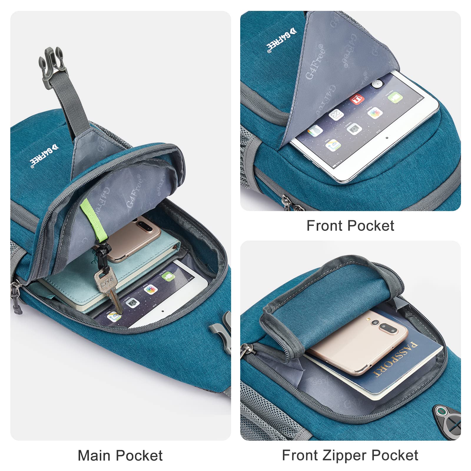 G4Free - G4Free RFID Sling Bag for Hiking Outdoor -TN22B091A