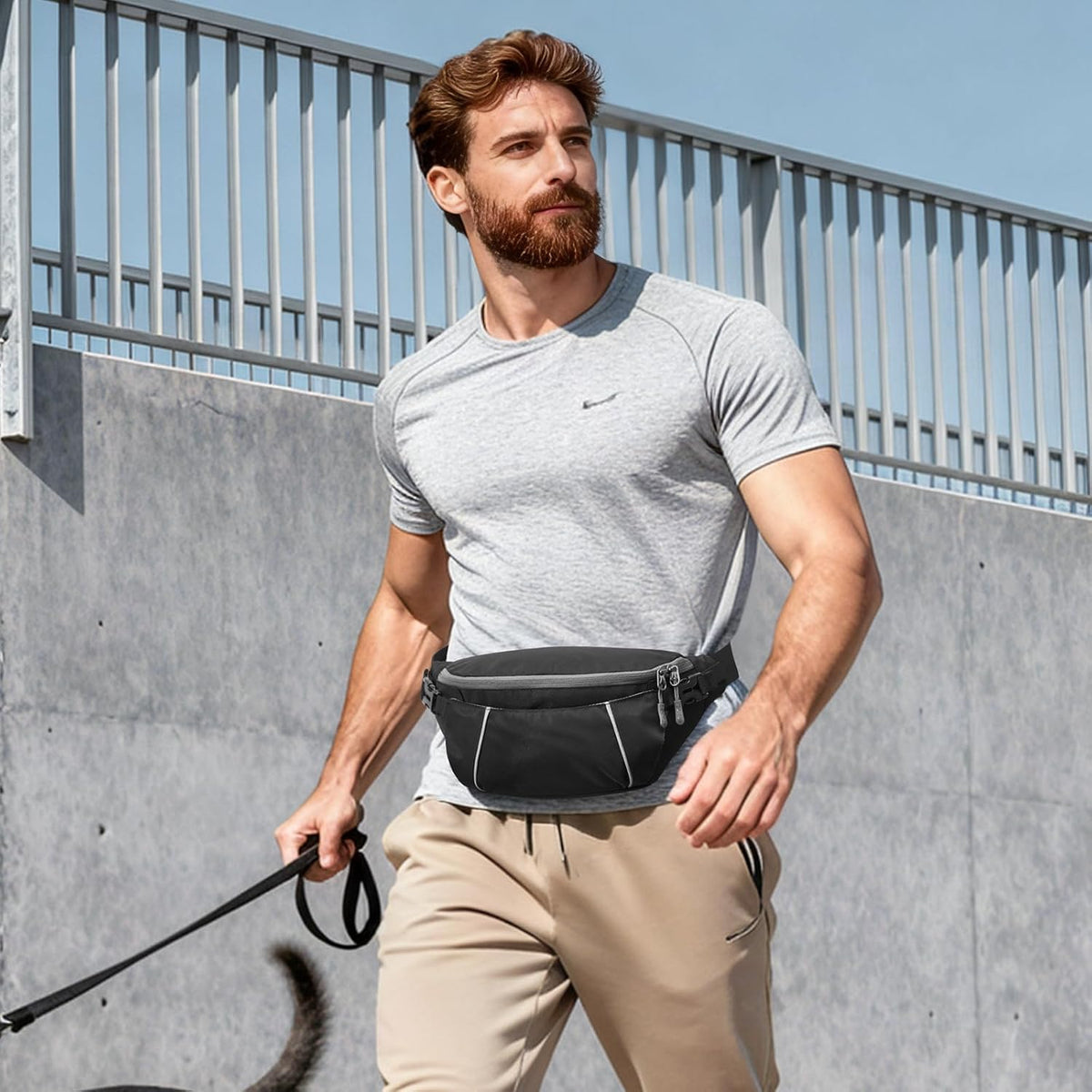 G4Free - G4Free Recycled Fanny for Men Anti-Theft Crossbody Belt Bag with RFID -TN25B549A