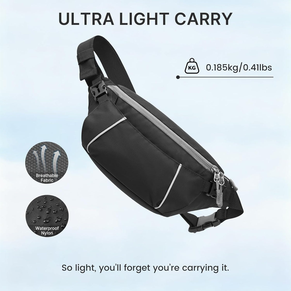 G4Free - G4Free Recycled Fanny for Men Anti-Theft Crossbody Belt Bag with RFID -TN25B549A