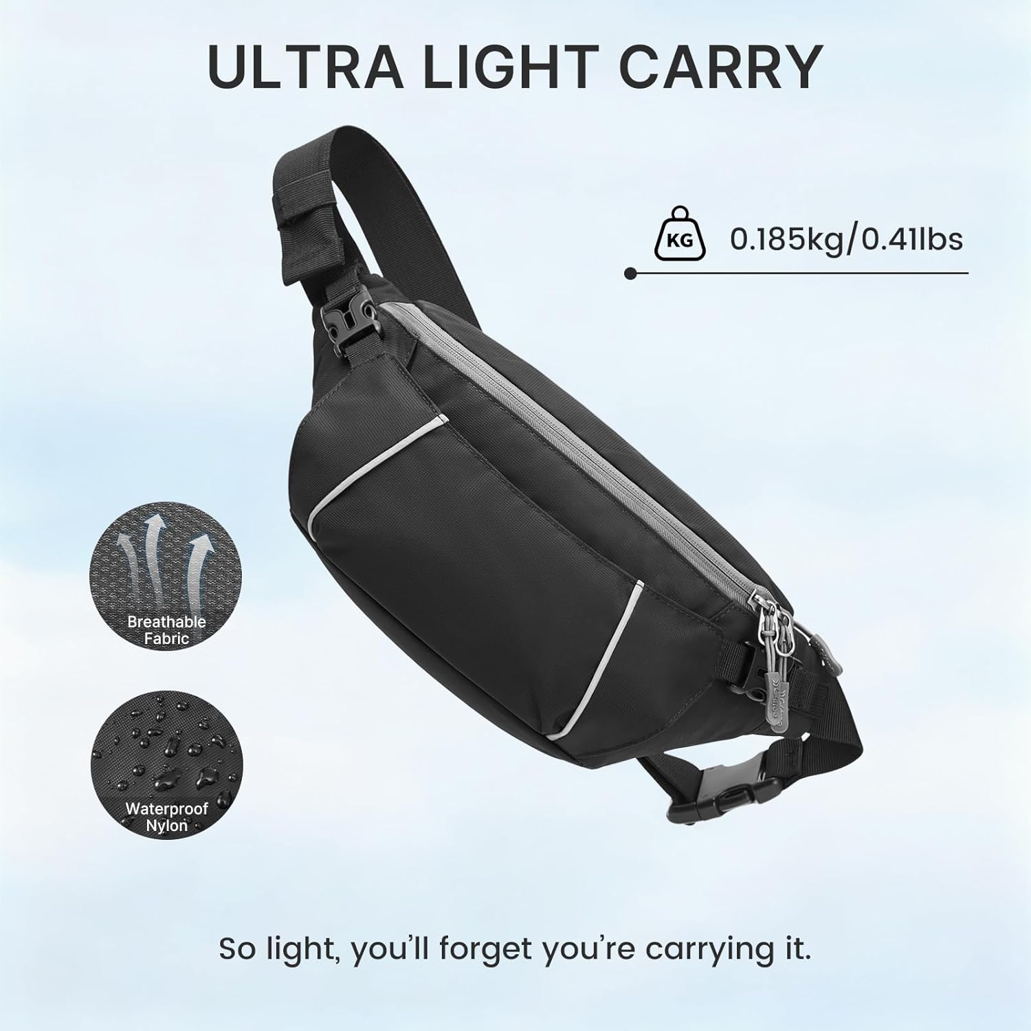 G4Free - G4Free Recycled Fanny for Men Anti-Theft Crossbody Belt Bag with RFID -TN25B549A