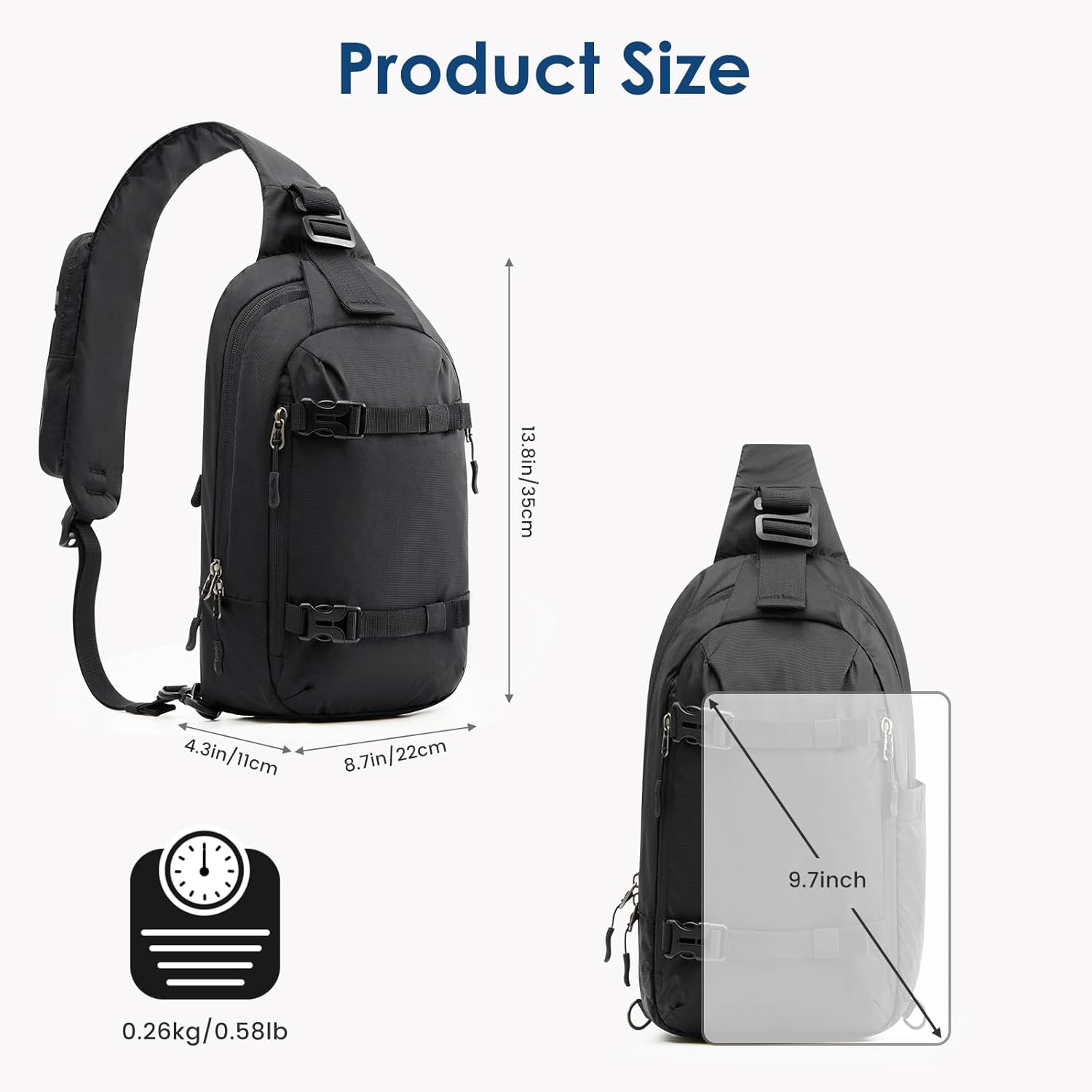 G4Free - G4Free Recycled Sling Bag for Men Anti-Theft with RFID Blocking -TN25B548A