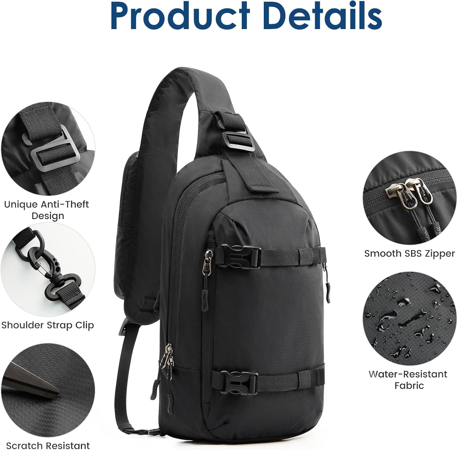 G4Free - G4Free Recycled Sling Bag for Men Anti-Theft with RFID Blocking -TN25B548A