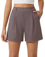 G4Free - G4Free ShiftReady 5" High Waisted Pleated Trouser Shorts with Pockets -GF26E1004LJA001A-S