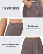 G4Free - G4Free ShiftReady 5" High Waisted Pleated Trouser Shorts with Pockets -GF26E1004LJA001A-S
