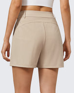 G4Free - G4Free ShiftReady 5" High Waisted Pleated Trouser Shorts with Pockets -GF26E1004LJA001A-S