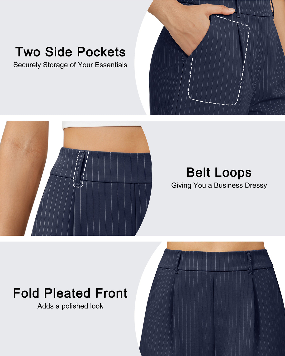 G4Free - G4Free ShiftReady 5" High Waisted Pleated Trouser Shorts with Pockets -GF26E1004LJA001A-S