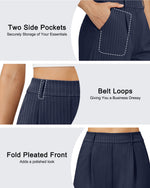 G4Free - G4Free ShiftReady 5" High Waisted Pleated Trouser Shorts with Pockets -GF26E1004LJA001A-S
