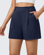 G4Free - G4Free ShiftReady 5" High Waisted Pleated Trouser Shorts with Pockets -GF26E1004LJA001A-S