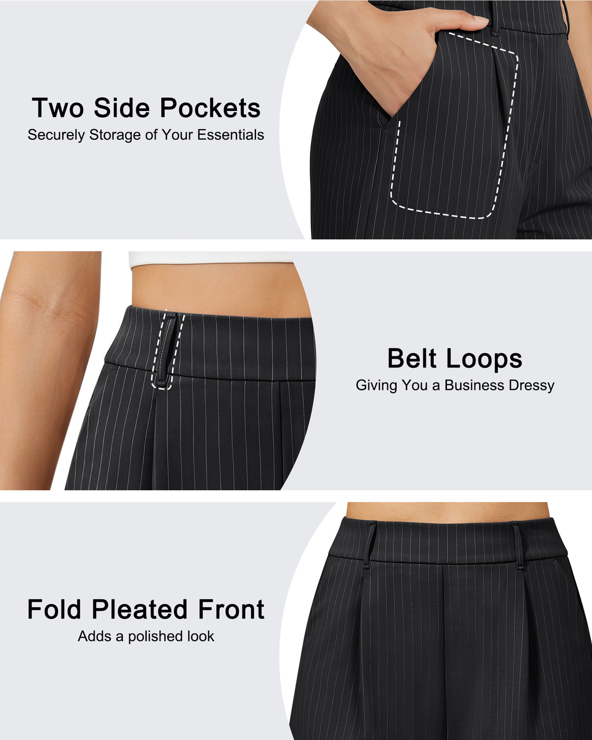 G4Free - G4Free ShiftReady 5" High Waisted Pleated Trouser Shorts with Pockets -GF26E1004LJA001A-S