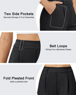G4Free - G4Free ShiftReady 5" High Waisted Pleated Trouser Shorts with Pockets -GF26E1004LJA001A-S